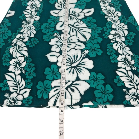 Vintage Jade Fashions Green White Made in Hawaii Tropical Floral Dress XXL READ - Picture 8 of 11